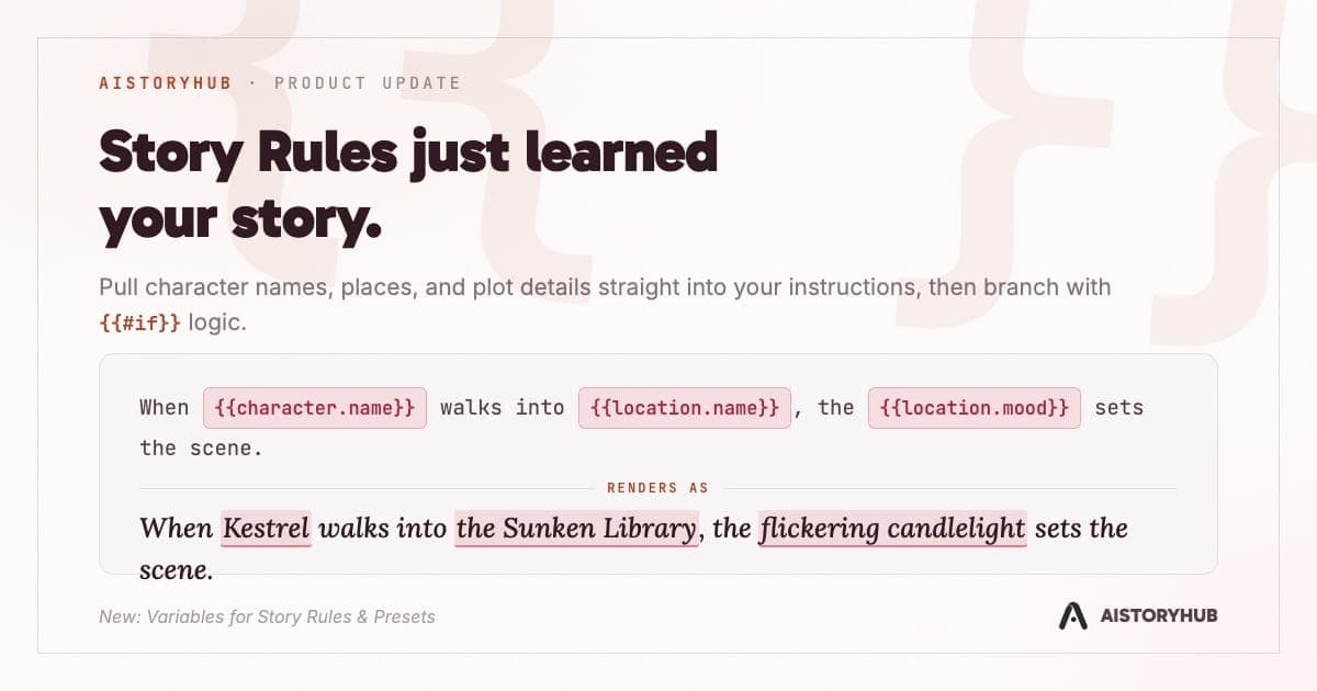 Story Rules Just Learned Your Story